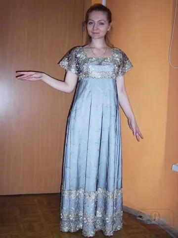 Ампир пепельно-серый атлас