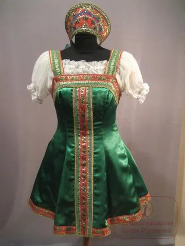 Сарафан зеленый шелковый